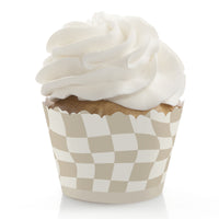 Checkered Cupcake Wrappers - 12 Ct