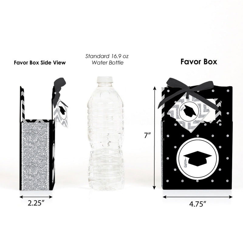 Tassel Worth The Hassle - Silver - Graduation Party Favor Boxes - Set of 12