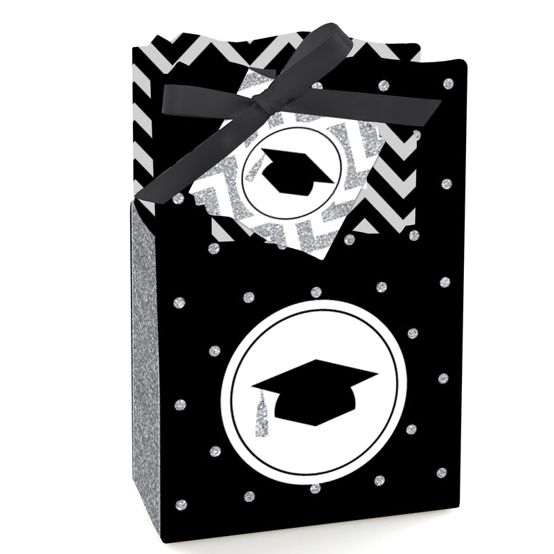 Tassel Worth The Hassle - Silver - Graduation Party Favor Boxes - Set of 12