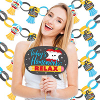 Teacher Retirement - Banner and Photo Booth Decorations - Happy Retirement Party Supplies Kit - Doterrific Bundle