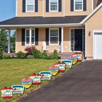 Teacher Retirement - Pencil Apple Lawn Decorations - Outdoor Happy Retirement Party Yard Decorations - 10 Piece
