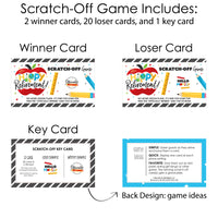 Teacher Retirement - Happy Retirement Party Game Scratch Off Cards - 22 Count