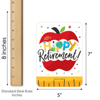 Teacher Retirement - Bingo Cards and Markers - Happy Retirement Party Shaped Bingo Game - Set of 18