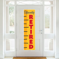 Teacher Retirement - Happy Retirement Party Front Door Decoration - Vertical Banner