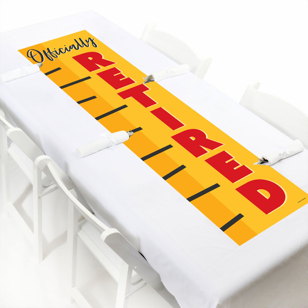 Teacher Retirement - Happy Retirement Party Front Door Decoration - Vertical Banner