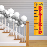 Teacher Retirement - Happy Retirement Party Front Door Decoration - Vertical Banner