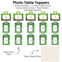 You Got Served - Tennis - Baby Shower or Tennis Ball Birthday Party Picture Centerpiece Sticks - Photo Table Toppers - 15 Pieces