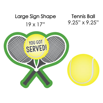 You Got Served - Tennis - Yard Sign & Outdoor Lawn Decorations - Baby Shower or Birthday Party Yard Signs - Set of 8
