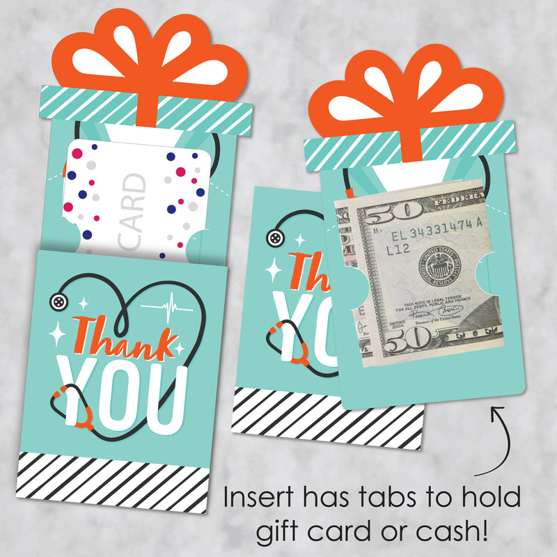 Thank You Doctors - Doctor Appreciation Week Money and Gift Card Sleeves - Nifty Gifty Card Holders - Set of 8