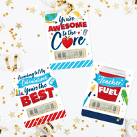 Thank You Teachers - DIY Assorted Teacher Appreciation Cash Holder Gift - Funny Money Cards - Set of 6