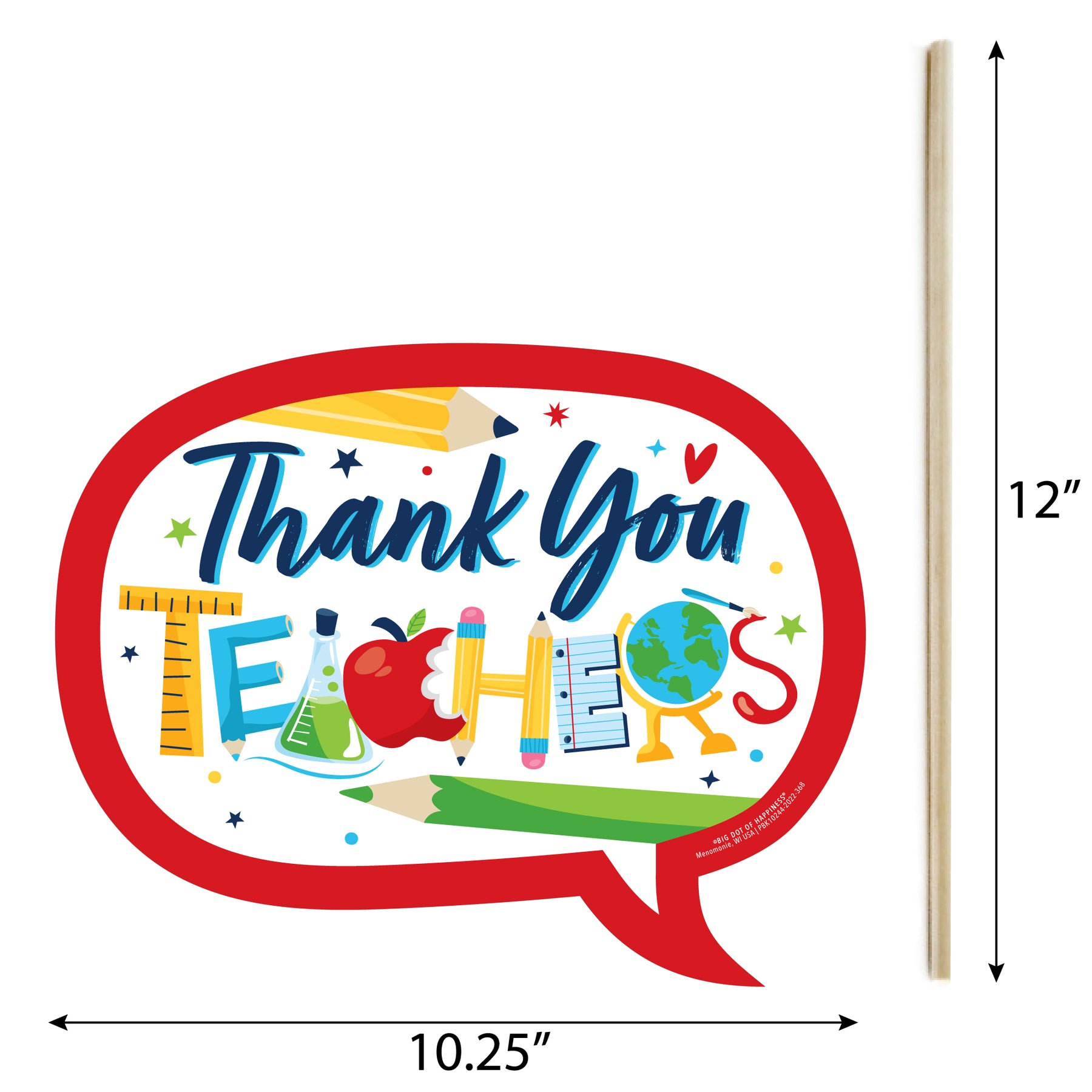Big Dot Of Happiness Thank You Teachers - Teacher Appreciation
