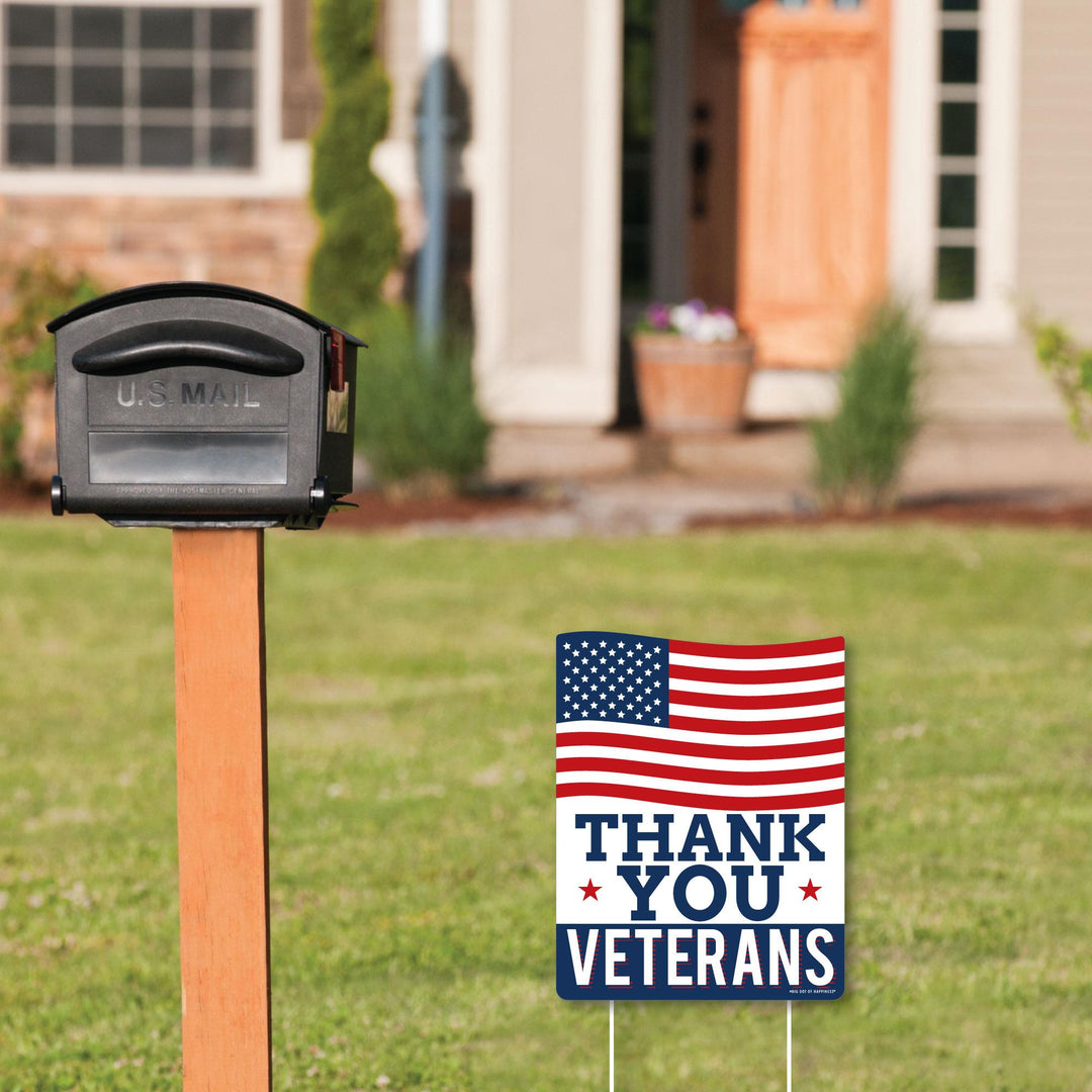 Thank You Veterans - Outdoor Lawn Sign - Support Our Troops Yard Sign - 1 Piece