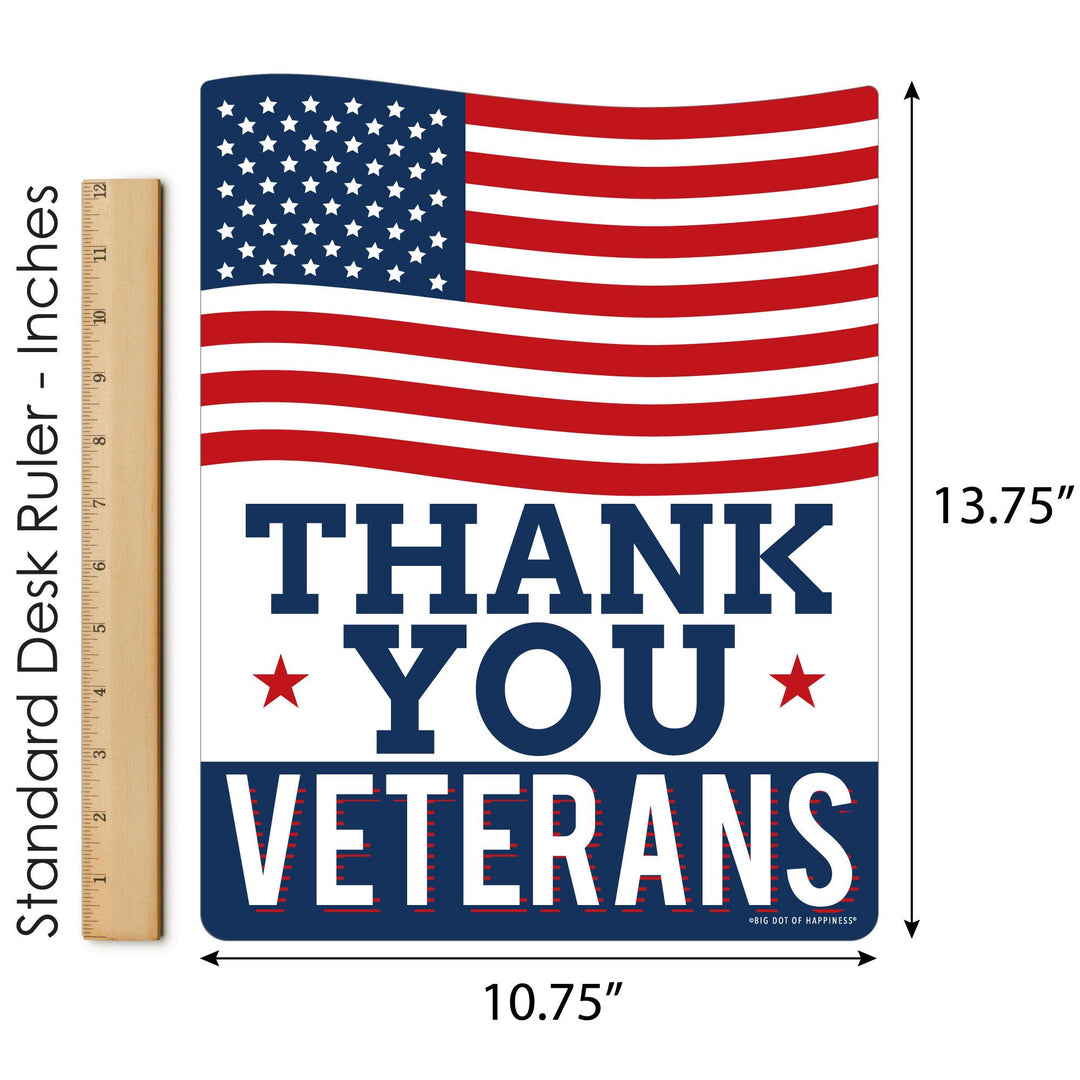Thank You Veterans - Outdoor Lawn Sign - Support Our Troops Yard Sign - 1 Piece