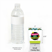 Through the Decades - Party Mini Favor Boxes - 50s, 60s, 70s, 80s, and 90s Party Treat Candy Boxes - Set of 12