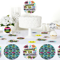 Through the Decades - 50s, 60s, 70s, 80s, and 90s Party Giant Circle Confetti - Party Decorations - Large Confetti 27 Count