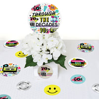 Through the Decades - 50s, 60s, 70s, 80s, and 90s Party Giant Circle Confetti - Party Decorations - Large Confetti 27 Count