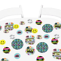 Through the Decades - 50s, 60s, 70s, 80s, and 90s Party Giant Circle Confetti - Party Decorations - Large Confetti 27 Count
