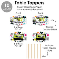 Through the Decades - 50s, 60s, 70s, 80s, and 90s Party Supplies Decoration Kit - Decor Galore Party Pack - 51 Pieces