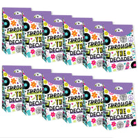 Through the Decades - 50s, 60s, 70s, 80s, and 90s Gift Favor Bags - Party Goodie Boxes - Set of 12