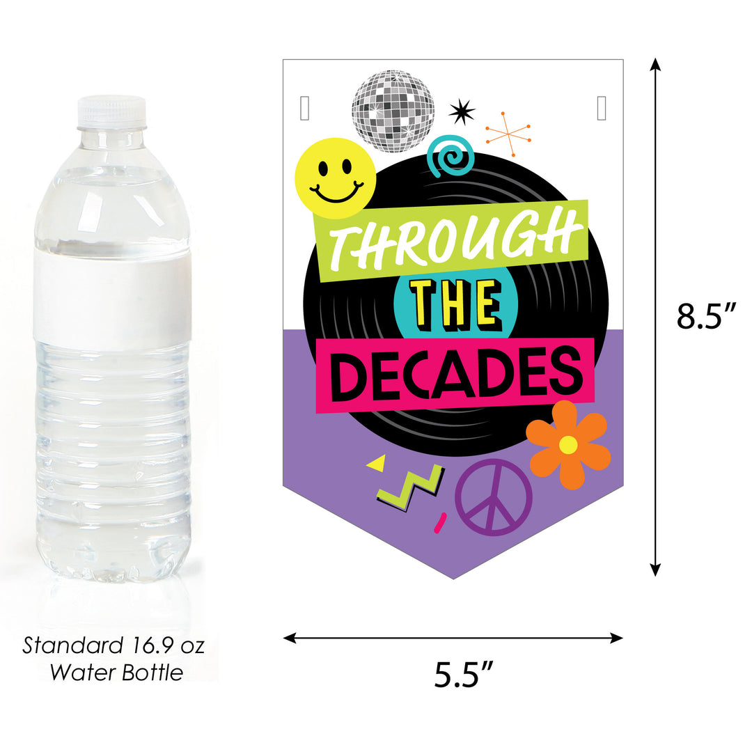 Through the Decades - 50s, 60s, 70s, 80s, and 90s Party Bunting Banner - Party Decorations - Through the Decades
