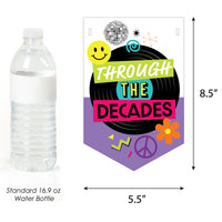 Through the Decades - 50s, 60s, 70s, 80s, and 90s Party Bunting Banner - Party Decorations - Through the Decades