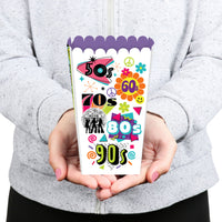 Through the Decades - 50s, 60s, 70s, 80s, and 90s Party Favor Popcorn Treat Boxes - Set of 12