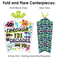 Through the Decades - 50s, 60s, 70s, 80s, and 90s Party Decor and Confetti - Terrific Table Centerpiece Kit - Set of 30