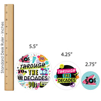 Through the Decades - 50s, 60s, 70s, 80s, and 90s Party Decor and Confetti - Terrific Table Centerpiece Kit - Set of 30