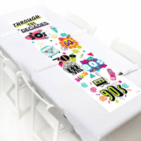 Through the Decades - 50s, 60s, 70s, 80s, and 90s Party Front Door Decoration - Vertical Banner