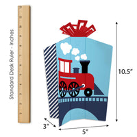 Railroad Party Crossing - Steam Train Birthday Party or Baby Shower Decor and Confetti - Terrific Table Centerpiece Kit - Set of 30
