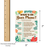 Tropical Luau - 2-in-1 Hawaiian Beach Party Cards - Activity Duo Games - Set of 20