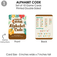 Tropical Luau - 4 Hawaiian Beach Party Games - 10 Cards Each - Gamerific Bundle