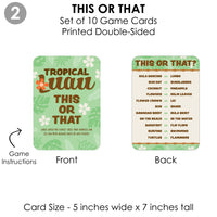 Tropical Luau - 4 Hawaiian Beach Party Games - 10 Cards Each - Gamerific Bundle