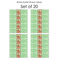 Tropical Luau - Hawaiian Beach Party Water Bottle Sticker Labels - Set of 20