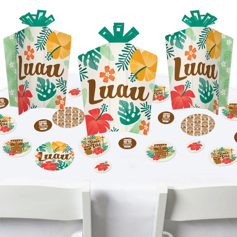 Tropical Luau - Hawaiian Beach Party Decor and Confetti - Terrific Table Centerpiece Kit - Set of 30