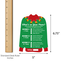 Ugly Sweater - 2-in-1 Holiday and Christmas Party Cards - Activity Duo Games - Set of 20