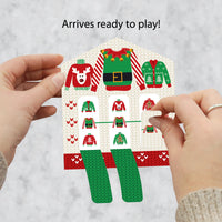 Ugly Sweater - Holiday and Christmas Party Game Pickle Cards - Pull Tabs 3-in-a-Row - Set of 12
