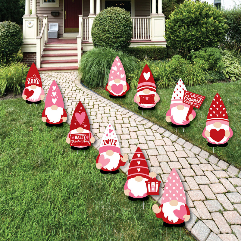 Valentine Gnomes - Lawn Decorations - Outdoor Valentine&