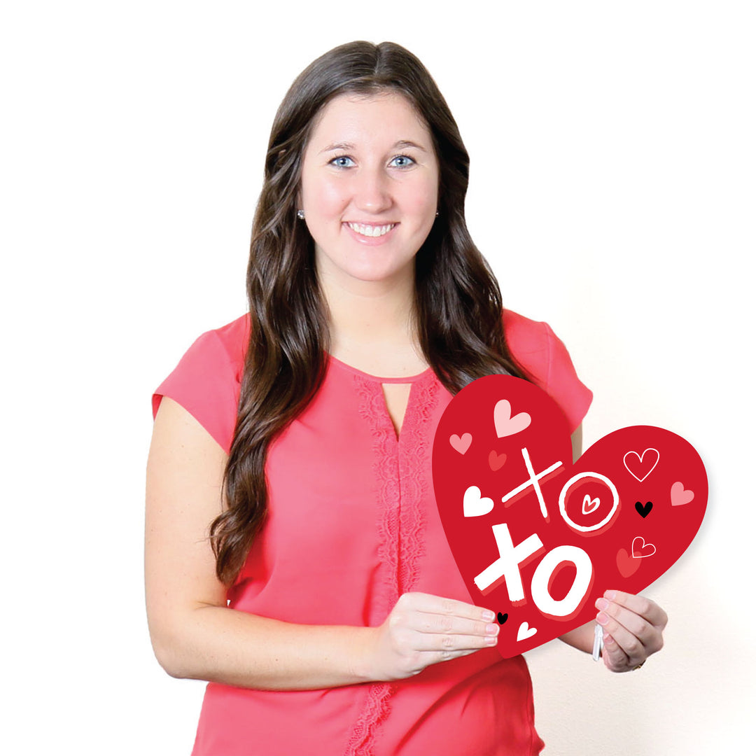 Happy Valentine's Day - Hearts, Envelope Lawn Decorations - Outdoor Valentine Hearts Party Yard Decorations - 10 Piece