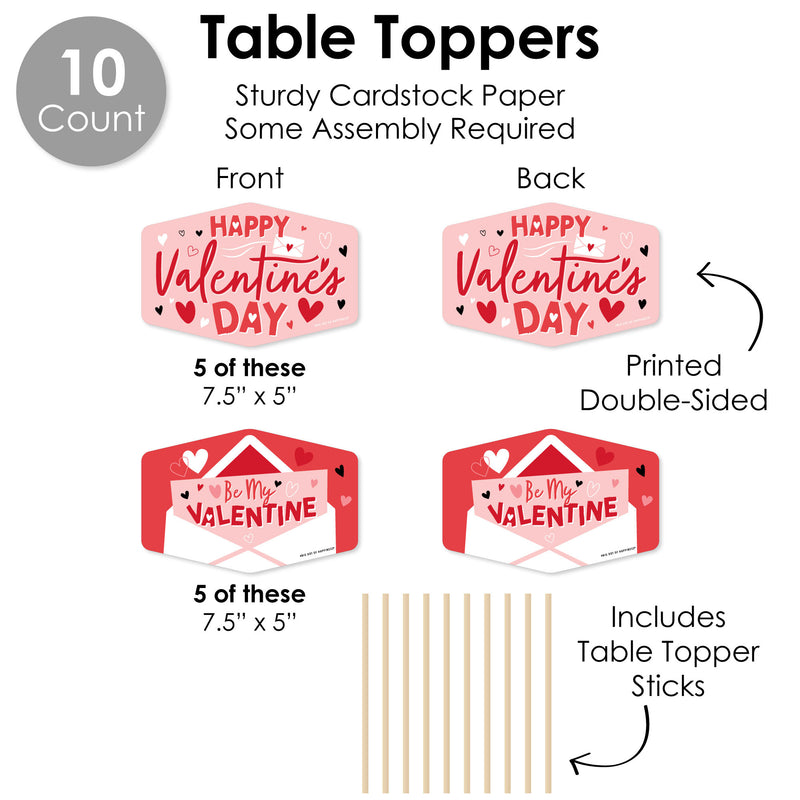 Happy Valentine’s Day - Valentine Hearts Party Supplies Decoration Kit - Decor Galore Party Pack - 51 Pieces