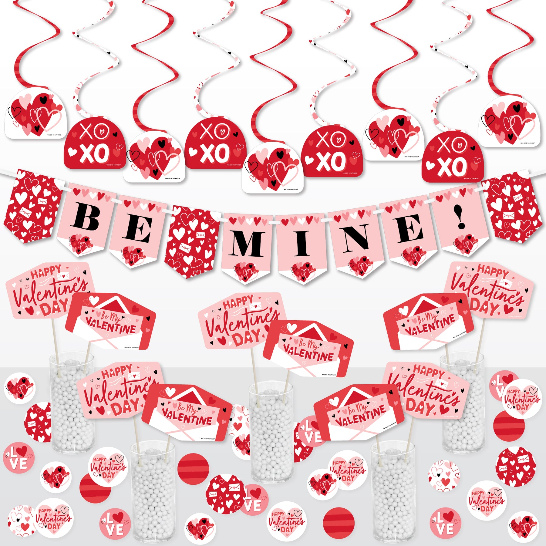 Valentine’s Day Conversation Hearts Tabletop Decorations - 4 Pc.