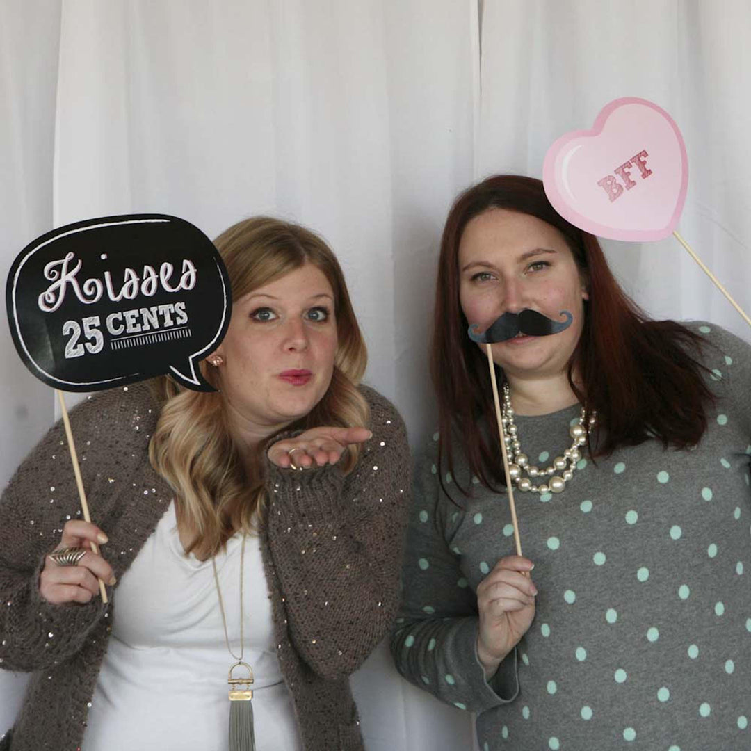 Be My Galentine - Galentine's & Valentine's Day Party Photo Booth Props Kit - 20 Count