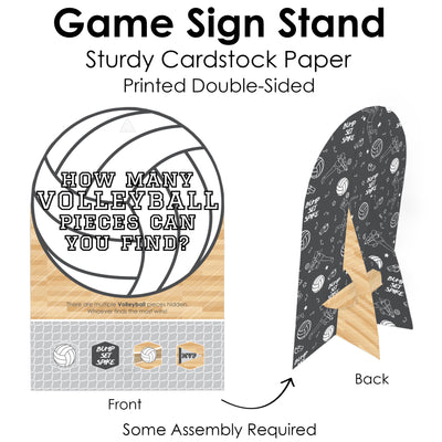Bump, Set, Spike - Volleyball - Baby Shower or Birthday Party Scavenger Hunt - 1 Stand and 48 Game Pieces - Hide and Find Game