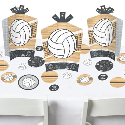 Bump, Set, Spike - Volleyball - Baby Shower or Birthday Party Decor and Confetti - Terrific Table Centerpiece Kit - Set of 30