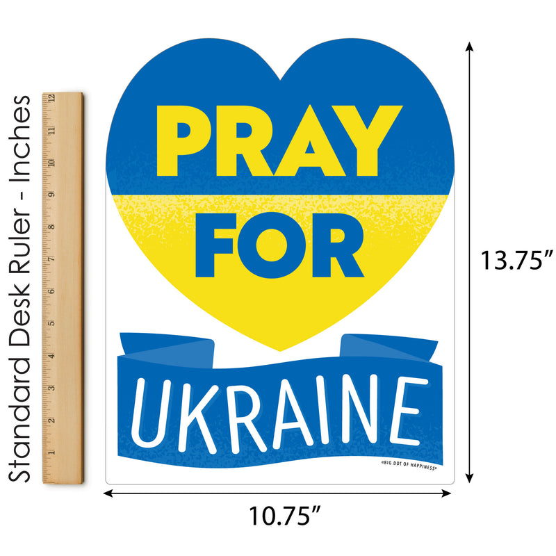 We Stand with Ukraine - Outdoor Lawn Sign - Pray For Ukraine Yard Sign - 1 Piece