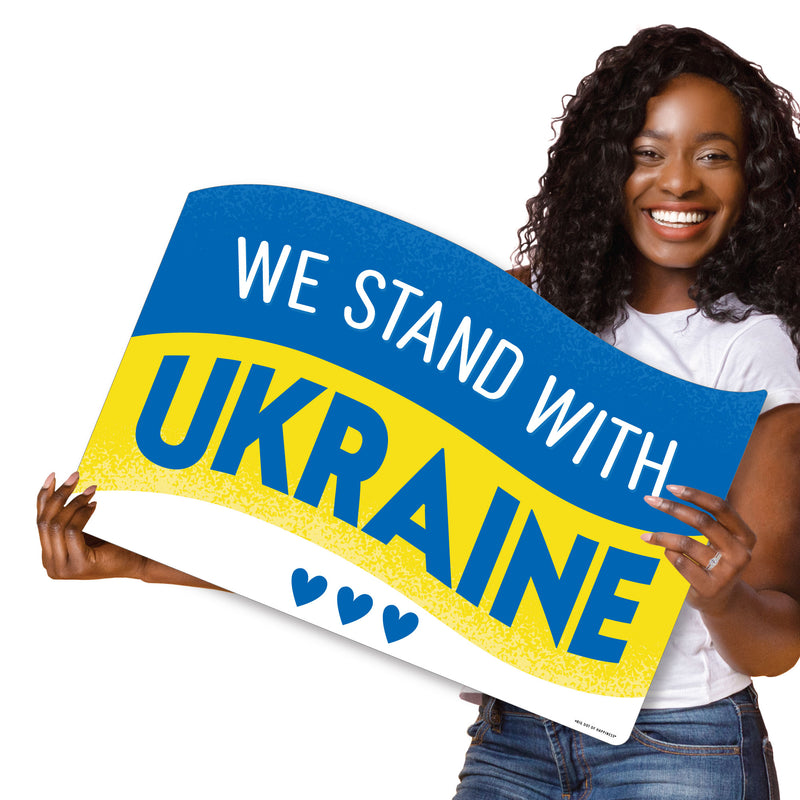 We Stand with Ukraine - Pray For Ukraine Yard Sign Lawn Decorations - Party Yardy Sign