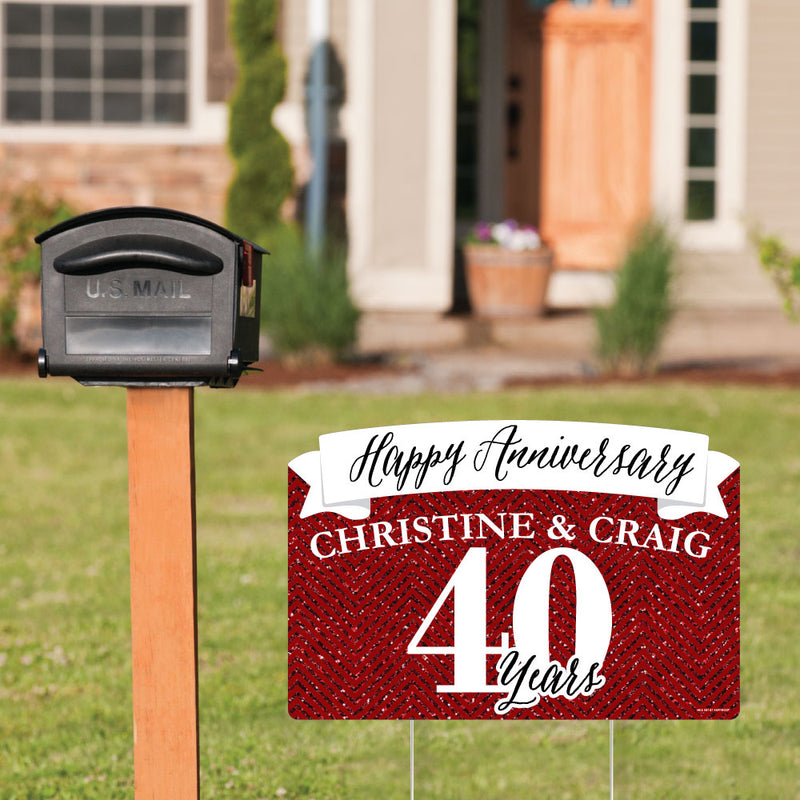 We Still Do - 40th Wedding Anniversary - Anniversary Party Yard Sign Lawn Decorations - Personalized Happy Anniversary 40 Years Party Yardy Sign