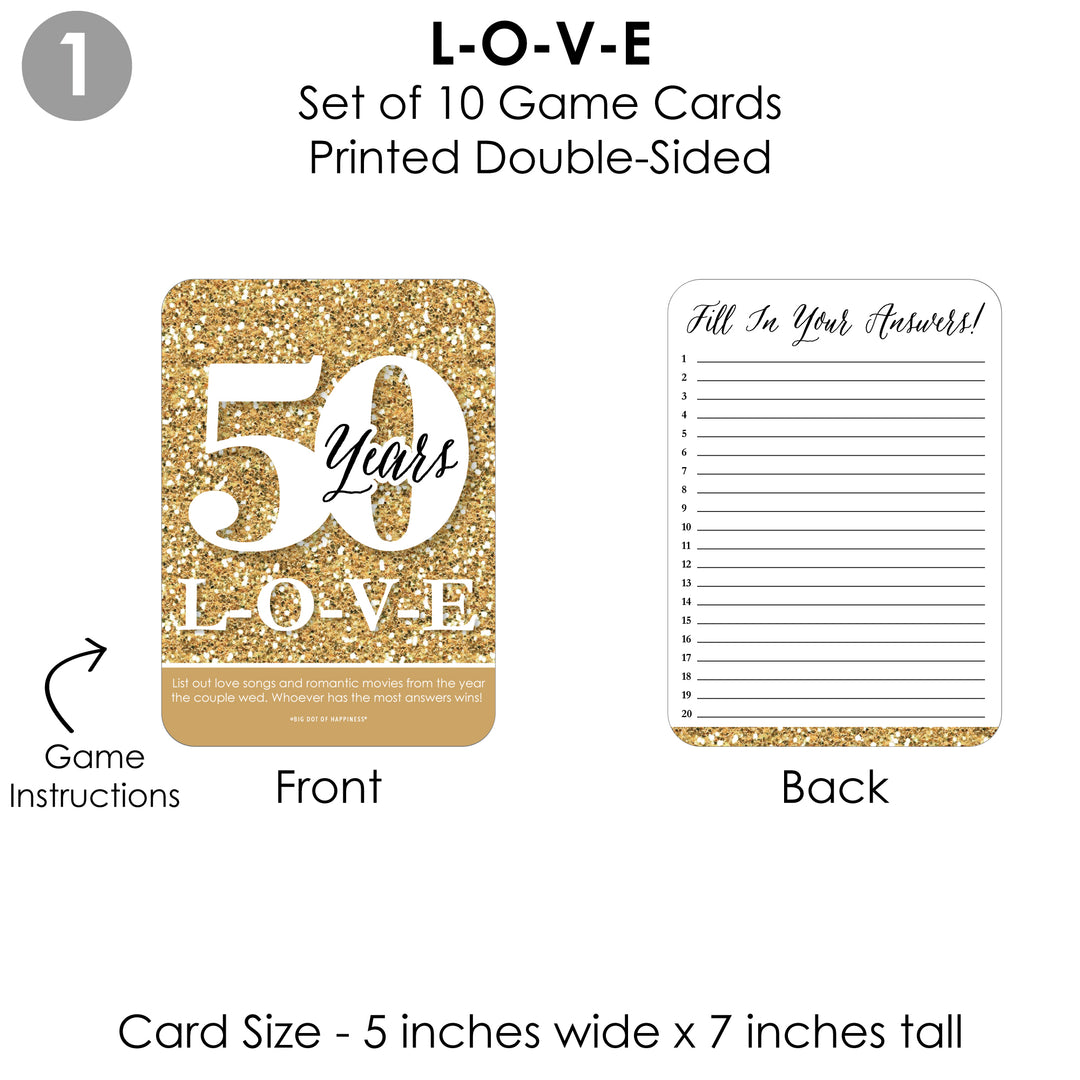 We Still Do - 50th Wedding Anniversary - 4 Anniversary Party Games - 10 Cards Each - Gamerific Bundle