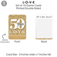 We Still Do - 50th Wedding Anniversary - 4 Anniversary Party Games - 10 Cards Each - Gamerific Bundle