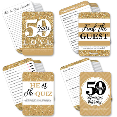 We Still Do - 50th Wedding Anniversary - 4 Anniversary Party Games - 10 Cards Each - Gamerific Bundle